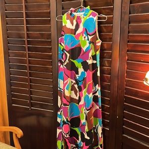 1970’s crazy print cotton maxi